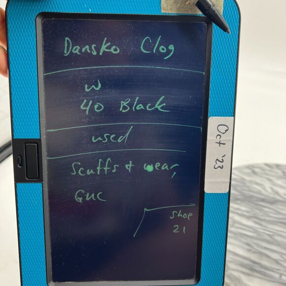 Dansko Nursing Clog Womens 40 Black Leather Wedge Comfort Shoes Professional - Picture 12 of 13